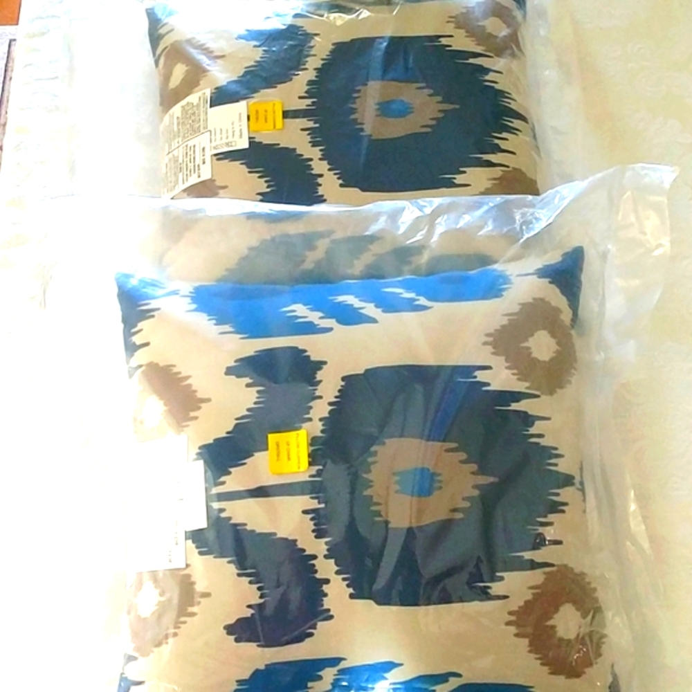 NWT Set of 2 indoor/outdoor pillows in sealed plastic